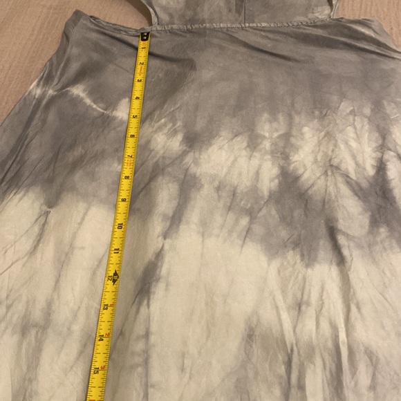 Free People Intimate Silk Elegant Gray and Blue Tie-Dye Maxi Dress. Size XS - Picture 7 of 11